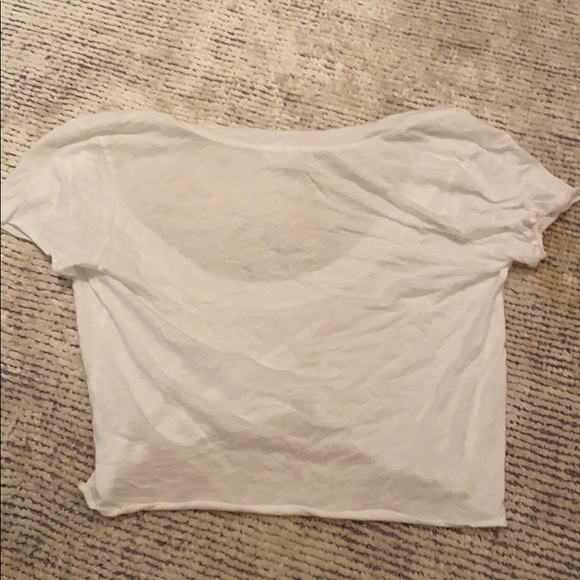 White Scooped-Neck Crop Top - Picture 2 of 3